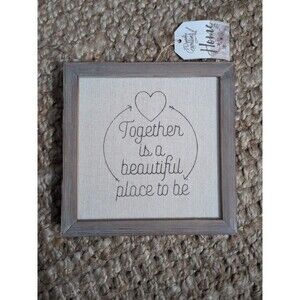 Together Is A Beautiful Place to Be Rustic Sign Wedding Shower Decor